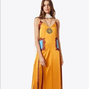 NWT $598 Tory Burch Claire Silk Midi Slip Dress